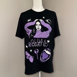 Olivia Rodrigo Official Merch Black Purple T-Shirt Guts Tour Women's Size Large